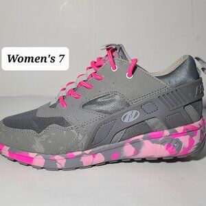 Heelys Force Gray/Pink Women's Size 7 Wheeled Sneakers